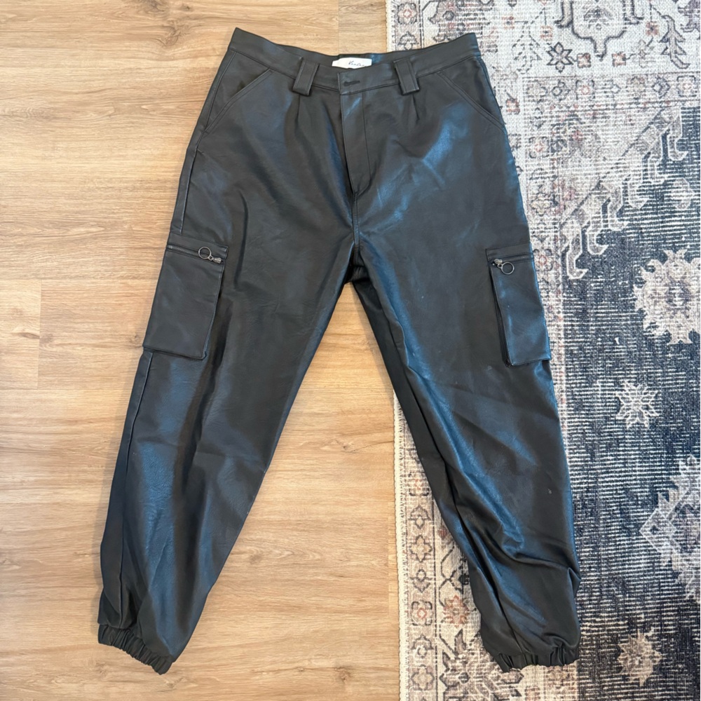 KanCan Pleather Cargo Pants